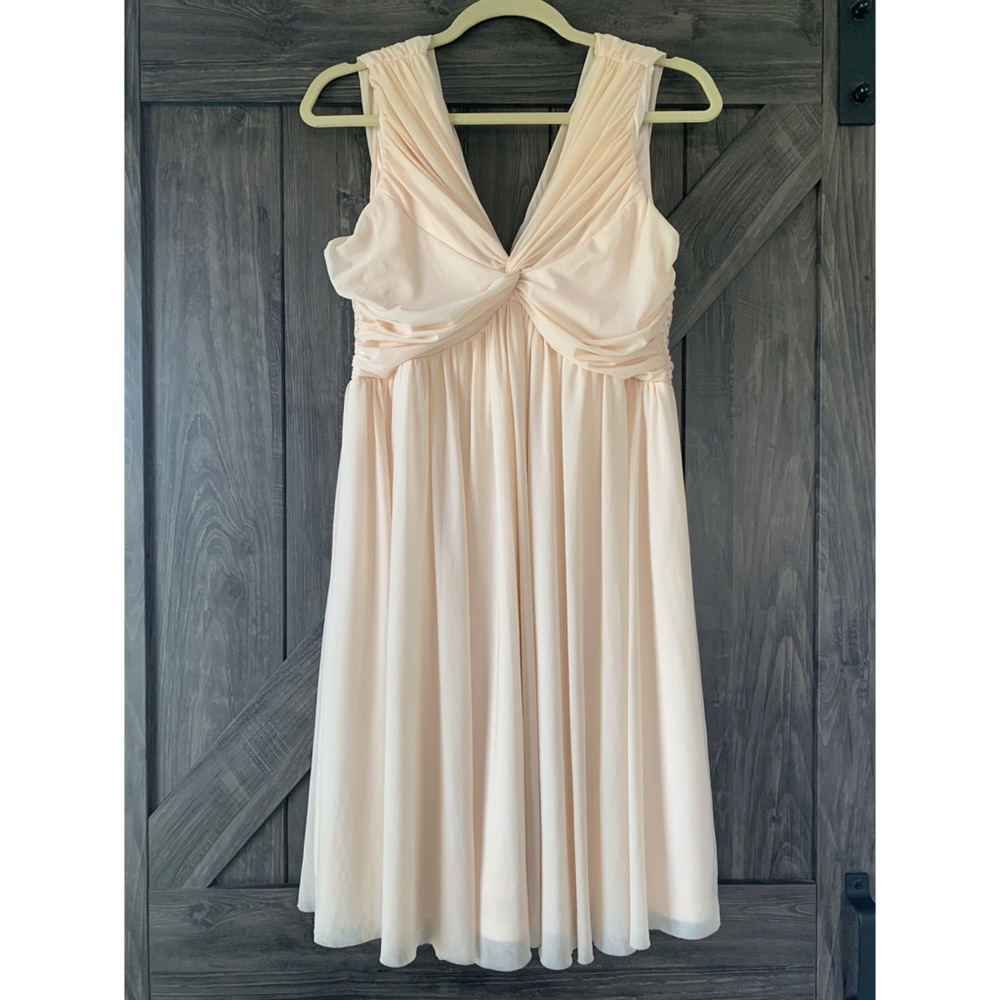 Blush pink maternity dress